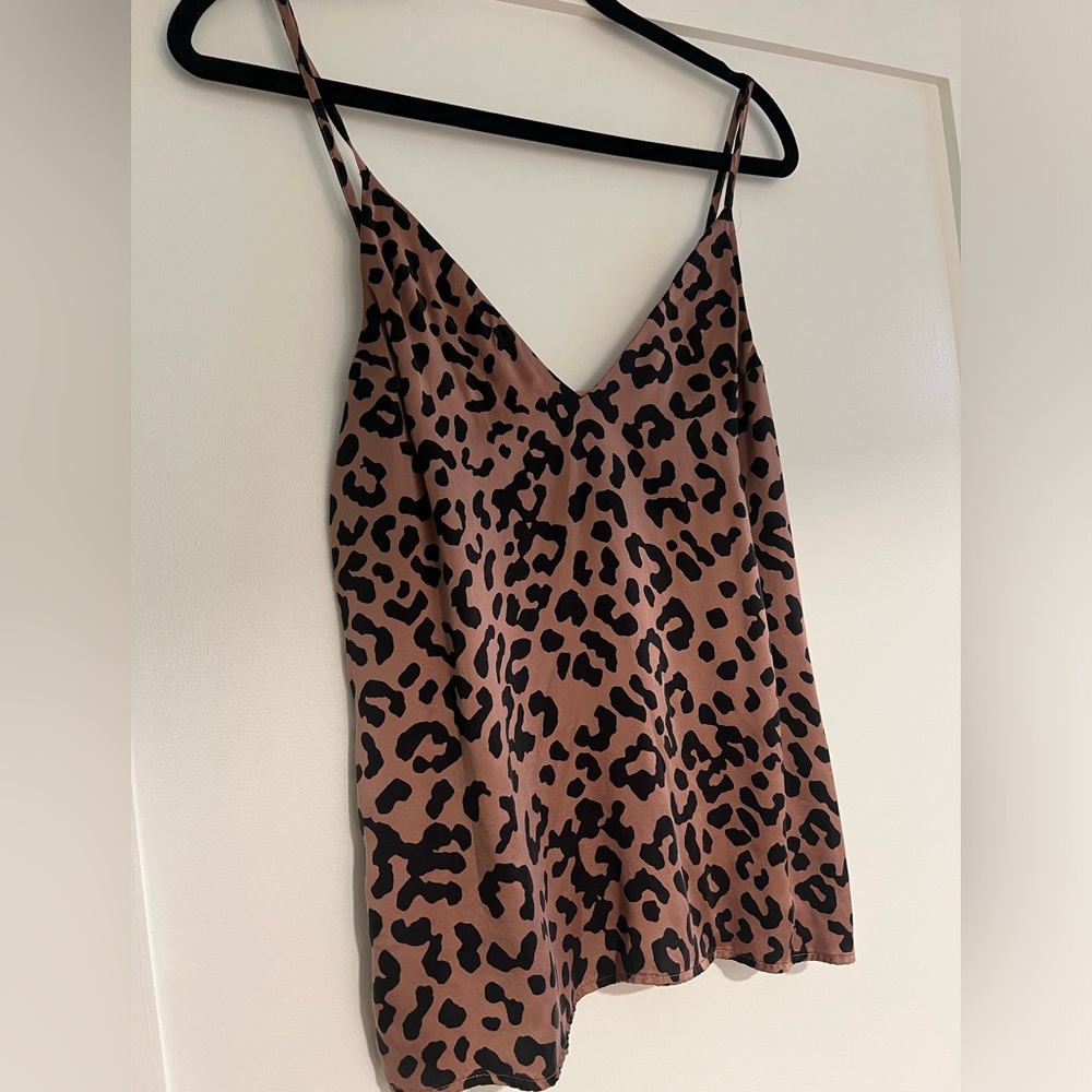 Cami NYC Leopard Silk Top